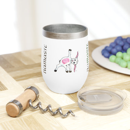 Chill Wine Tumbler,Yoga goat tumbler, goat yoga tumbler, funny tumbler, gift for mom, gift for her, yoga gift tumbler