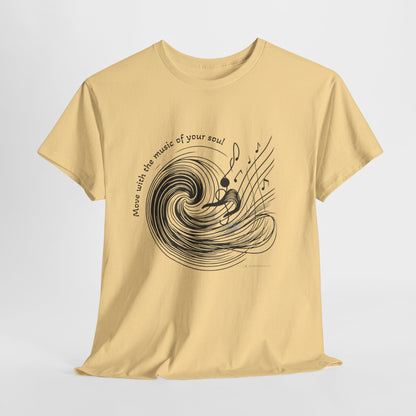 Wave Art Unisex Heavy Cotton Tee, Beach Lover Gift, Surfing T-Shirt, Summer Vibes Shirt, Ocean Aesthetic Apparel, Casual Wear
