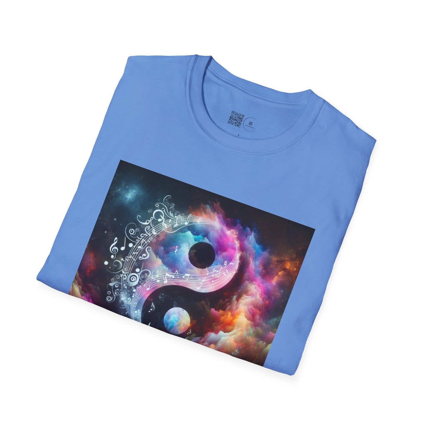Cosmic Yin Yang T-Shirt - Vibrant Unisex Tee, Spiritual Gift, Music lover Gift, Astrology Fashion, Retro Style Shirt, Trendy Tee