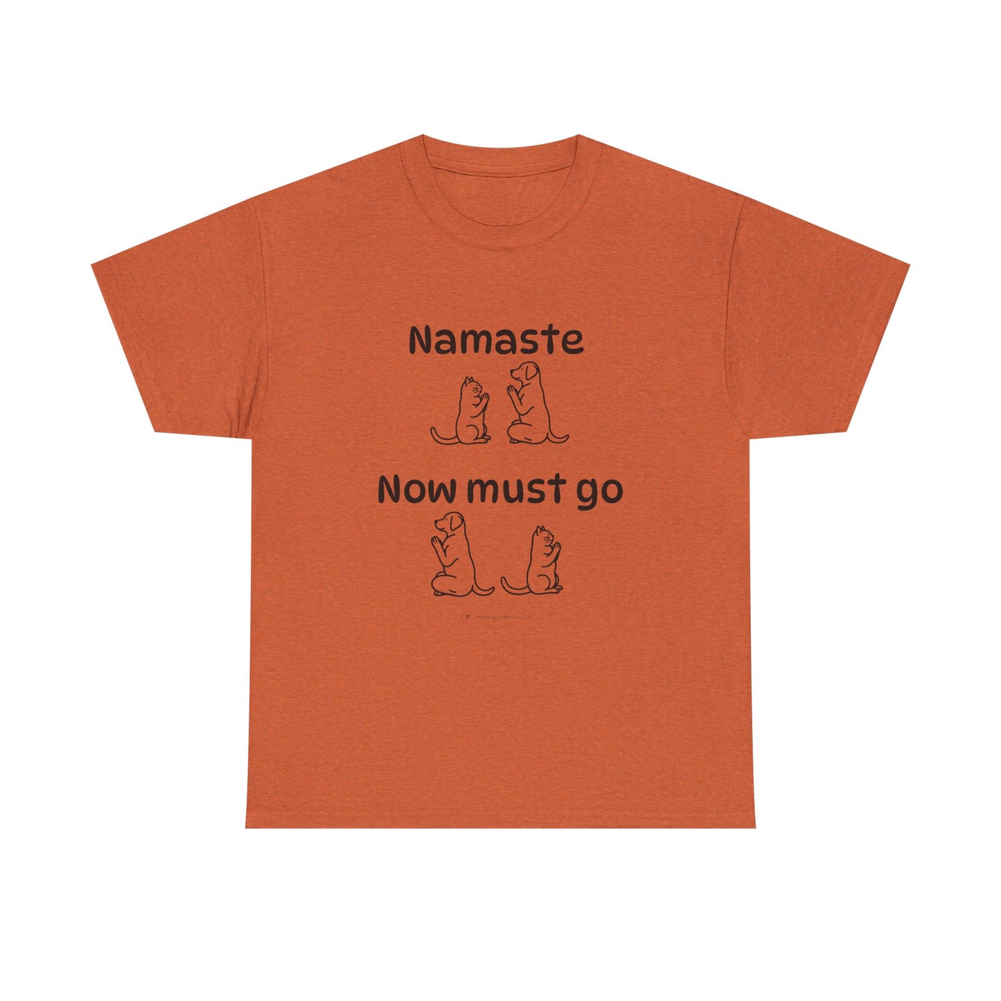 Namaste Pilates Meditation Cat and Dog Zen T Shirt | Namaste Now Must Go Animal Yoga Lover Unisex Heavy Cotton Pet T Shirt for Gift