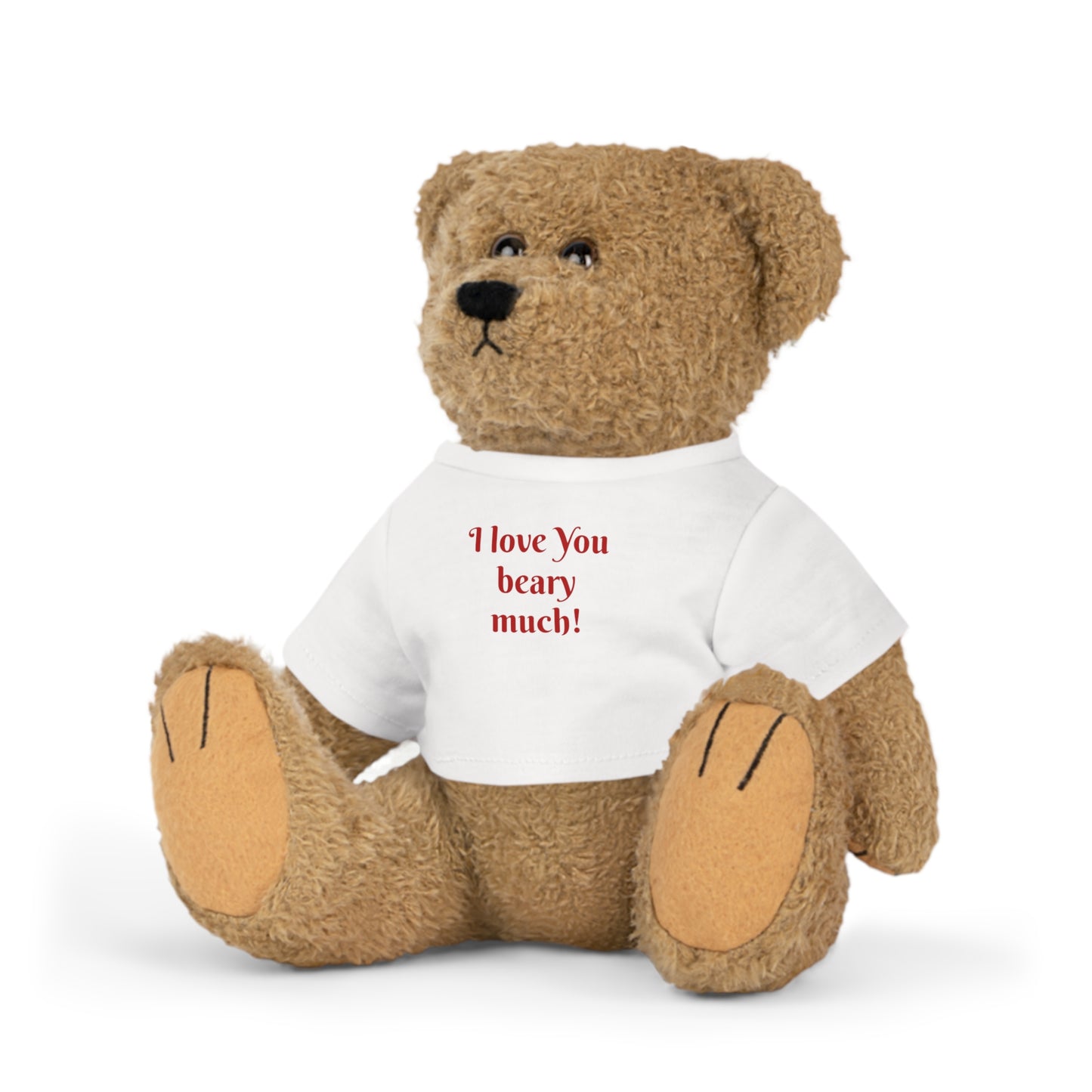Valentines Day Plush Bear Toy, 'I Love You Beary Much!' Gift for Her, Cuddly Companion for Birthdays, Valentine's, or Just Because