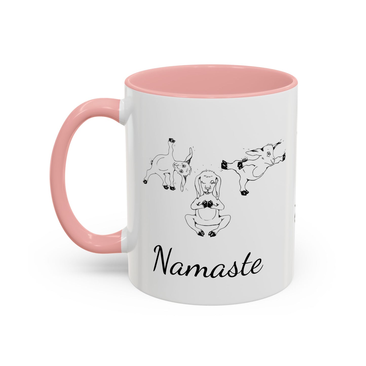 Accent Coffee Mug (11, 15oz), Yoga goat mug, goat yoga mug, funny mug, gift for mom, gift for her, yoga gift mug