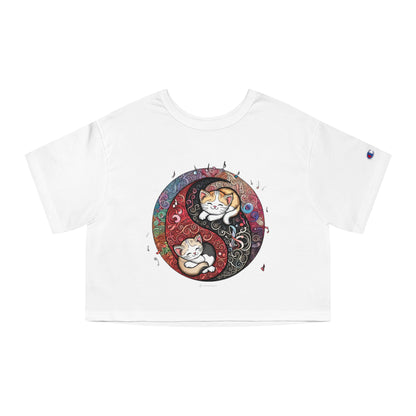 Yin Yang Tee Women Cat and Pet Animal Lover Shirt | Cool Designed Cat Themed Spiritual Yin Yang T-Shirt Outfit Gift for Her