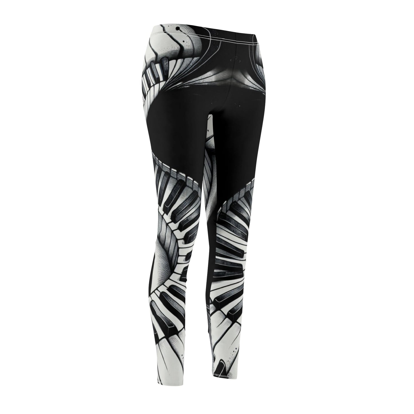 Piano-Themed Women's Leggings for Musicians, Perfect for Yoga, Dance, or Casual Wear | Unique Gift Idea, Stylish Activewear, Music
