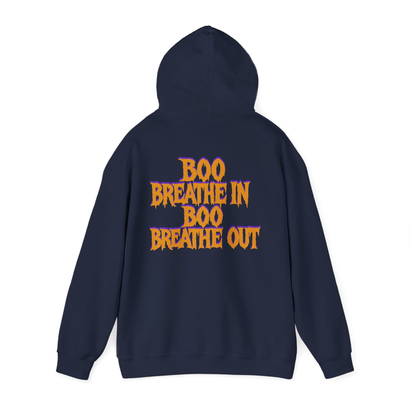 Boo Breathe In Boo Breathe Out Hoodie - Funny Halloween Yoga Sweatshirt | Unisex Ghost Pullover