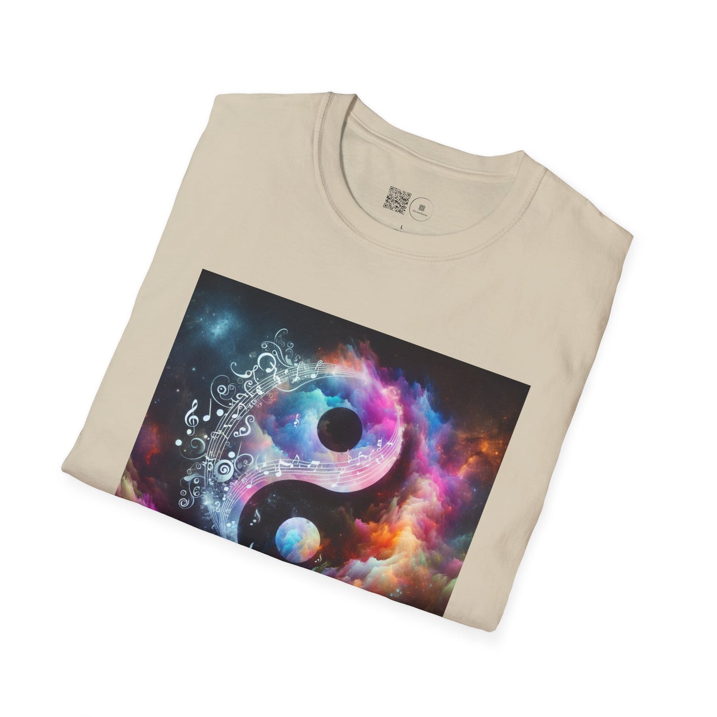 Cosmic Yin Yang T-Shirt - Vibrant Unisex Tee, Spiritual Gift, Music lover Gift, Astrology Fashion, Retro Style Shirt, Trendy Tee