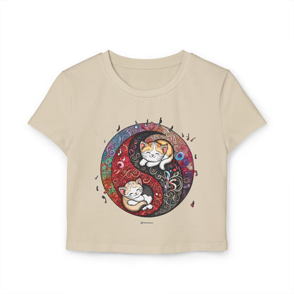 Yin Yang Tee Women Cat and Pet Animal Lover Shirt | Cool Designed Cat Themed Spiritual Yin Yang T-Shirt Outfit Gift for Her