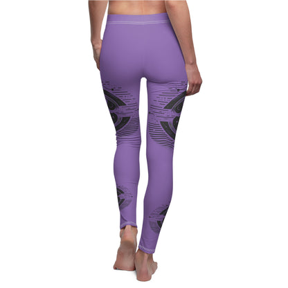 Mystical Boho Purple Leggings, Yoga Pants, Trendy Activewear, Casual Lounge Wear, Gift for her, Festival Outfit