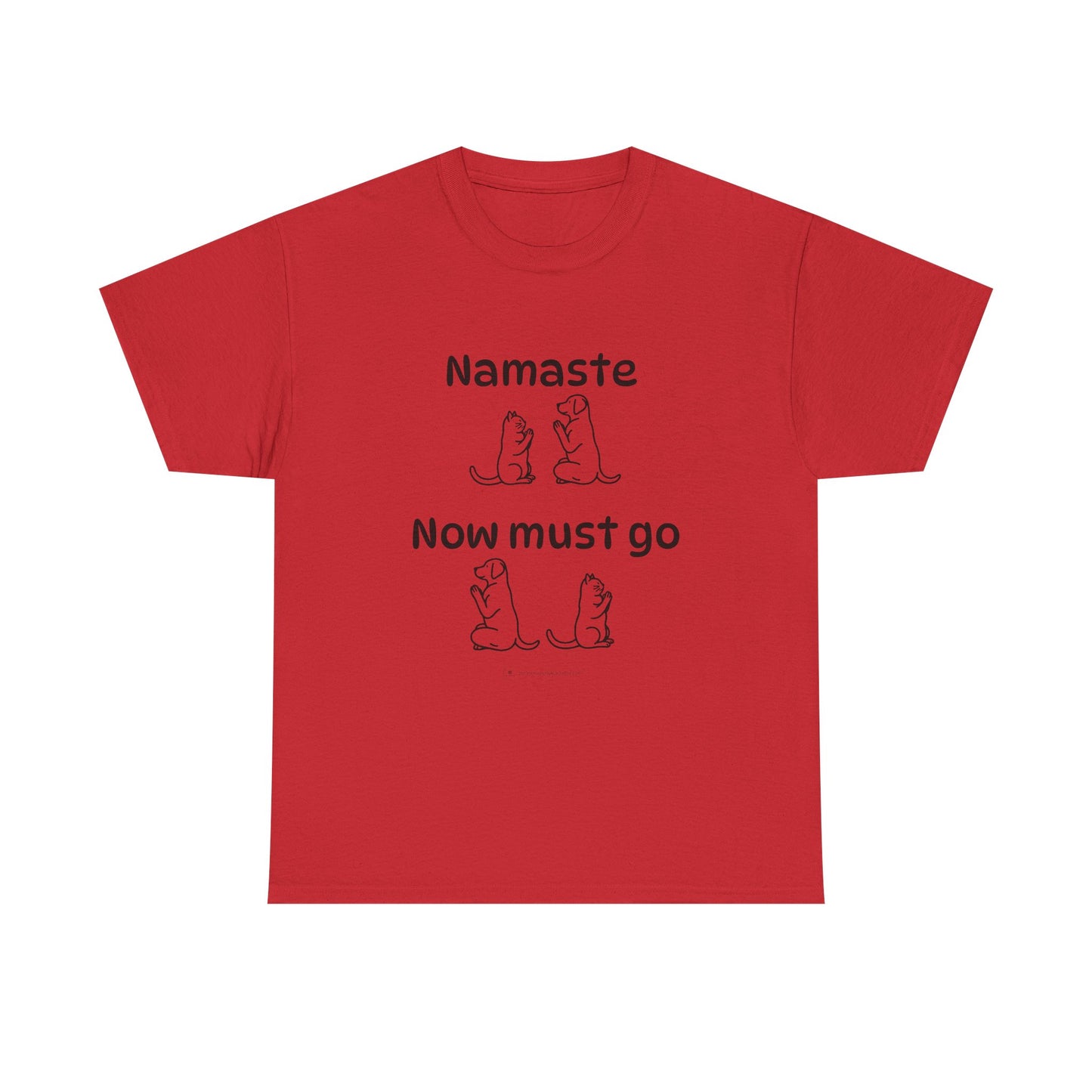 Namaste Pilates Meditation Cat and Dog Zen T Shirt | Namaste Now Must Go Animal Yoga Lover Unisex Heavy Cotton Pet T Shirt for Gift