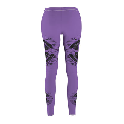 Mystical Boho Purple Leggings, Yoga Pants, Trendy Activewear, Casual Lounge Wear, Gift for her, Festival Outfit