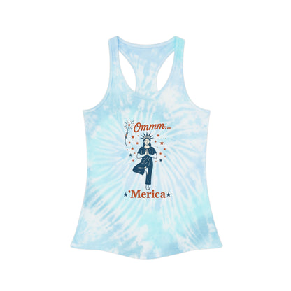 Bohemian Tie Dye Racerback Tank Top - Vibrant Summer Fashion

