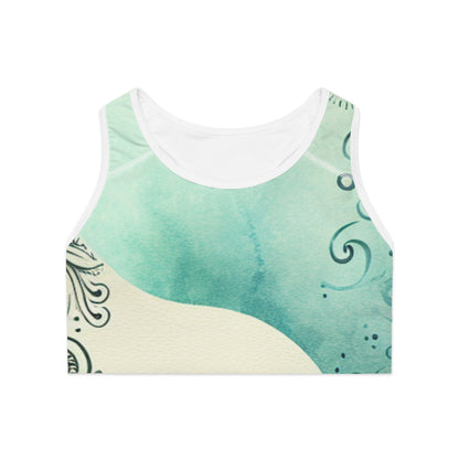 Mindful Flow Sports Bra | Eco-Friendly Activewear for Yoga, Gym, Meditation, Wellness, Self-Care