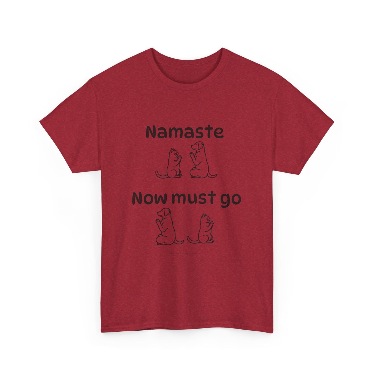 Namaste Pilates Meditation Cat and Dog Zen T Shirt | Namaste Now Must Go Animal Yoga Lover Unisex Heavy Cotton Pet T Shirt for Gift