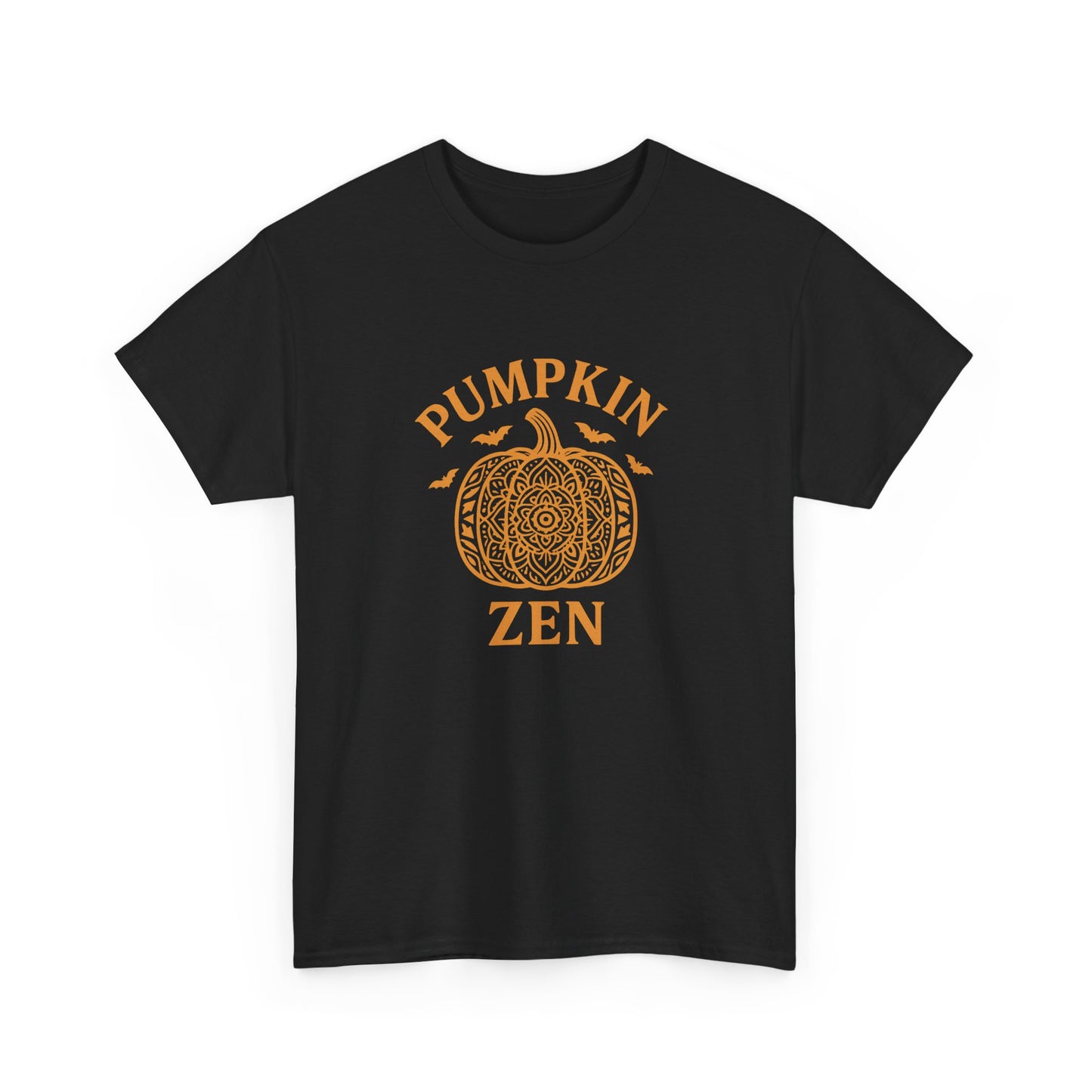 Pumpkin Zen Unisex Tee - Fall Halloween Meditation Shirt | Relaxing Autumn Graphic Tee