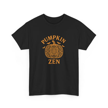 Pumpkin Zen Unisex Tee - Fall Halloween Meditation Shirt | Relaxing Autumn Graphic Tee