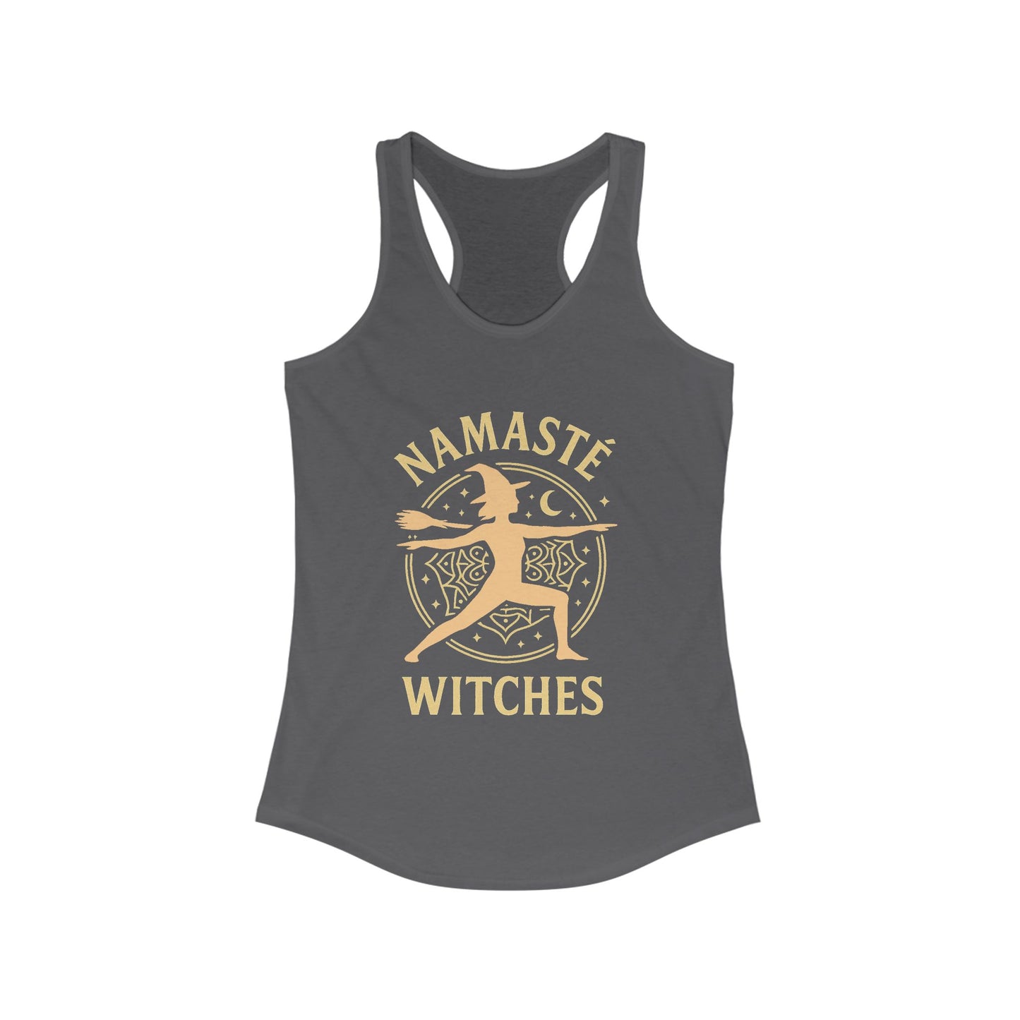 Namaste Witches Racerback Tank - Funny Yoga Workout Top | Halloween Witchy Women's Tank