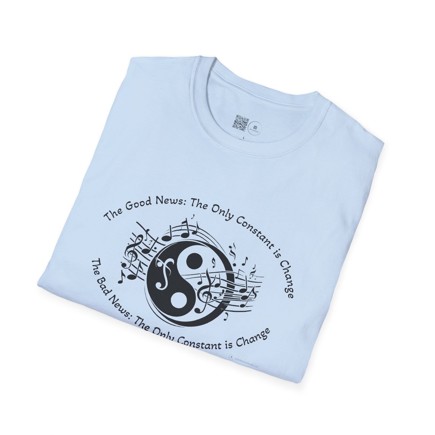 Unisex Softstyle T-Shirt, Yin Yang Tee, Gift for music lover, spiritual gift, gift for her, gift for him, holiday gift T-shirt