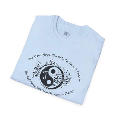 Unisex Softstyle T-Shirt, Yin Yang Tee, Gift for music lover, spiritual gift, gift for her, gift for him, holiday gift T-shirt