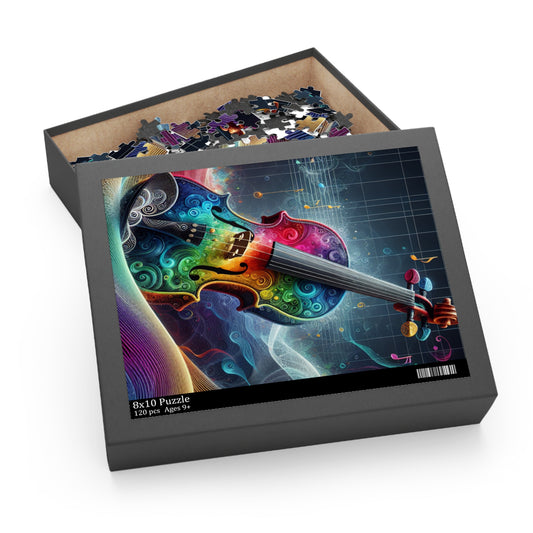 Colorful Violin Puzzle - Perfect Gift for Music Lovers & Art Fans

