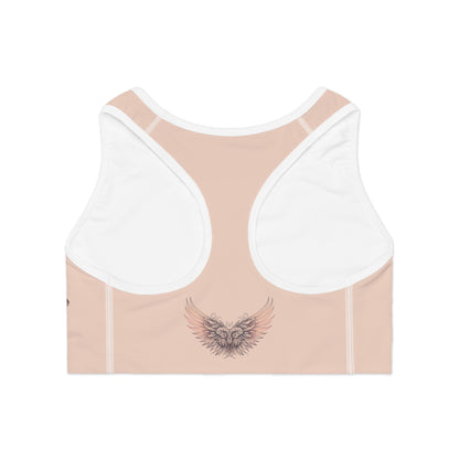 Elegant Winged Sports Bra - Ideal for Gym, Yoga, Running, Gifts for Fitness Lovers, Workout Apparel, Athleisure