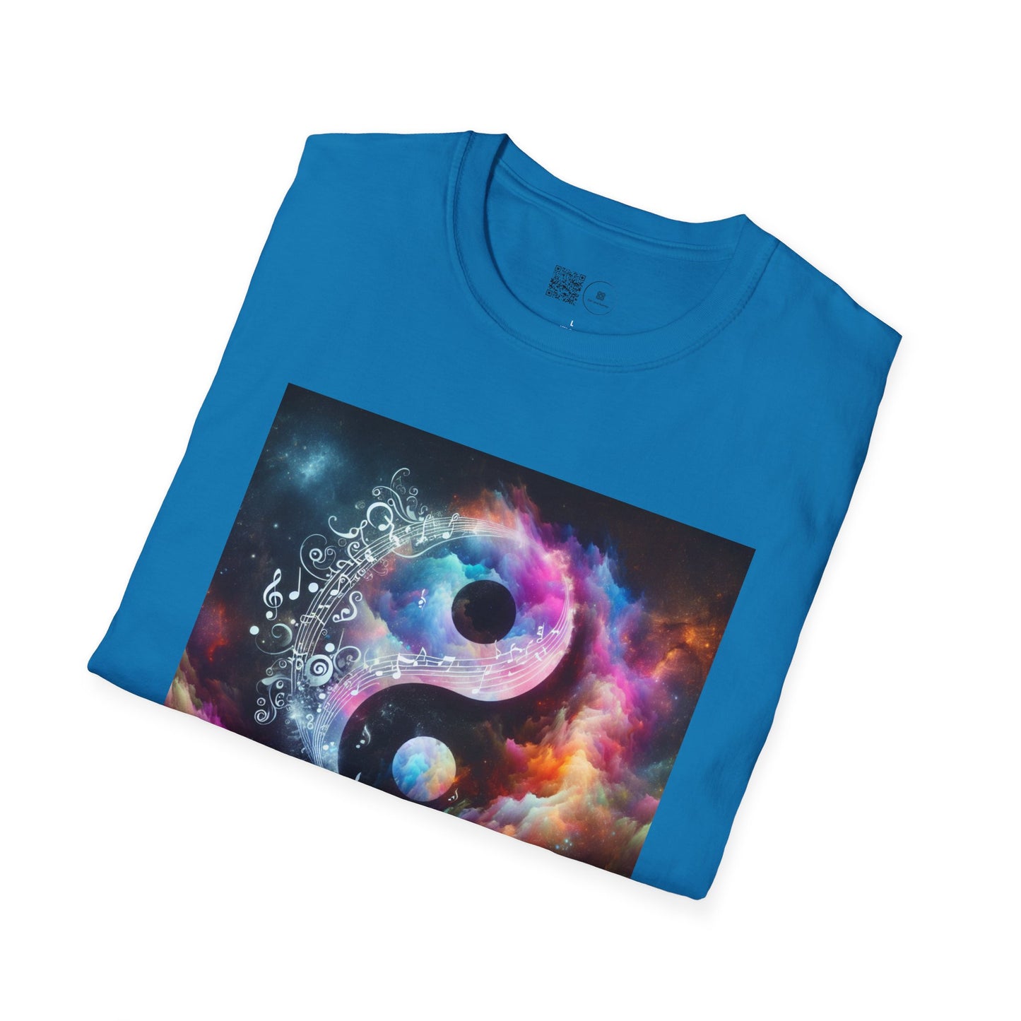 Cosmic Yin Yang T-Shirt - Vibrant Unisex Tee, Spiritual Gift, Music lover Gift, Astrology Fashion, Retro Style Shirt, Trendy Tee