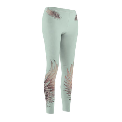 Bohemian Winged Leggings, Comfortable Activewear, Yoga Pants, Casual Wear, Gift for Her, Festival Clothing, Fitness Apparel