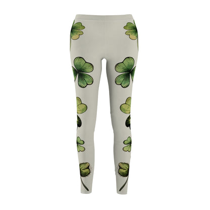 Shamrock Print Leggings for Women, St. Patrick's Day, Casual Wear, Yoga Pants, Gift for Her