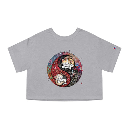 Yin Yang Tee Women Cat and Pet Animal Lover Shirt | Cool Designed Cat Themed Spiritual Yin Yang T-Shirt Outfit Gift for Her