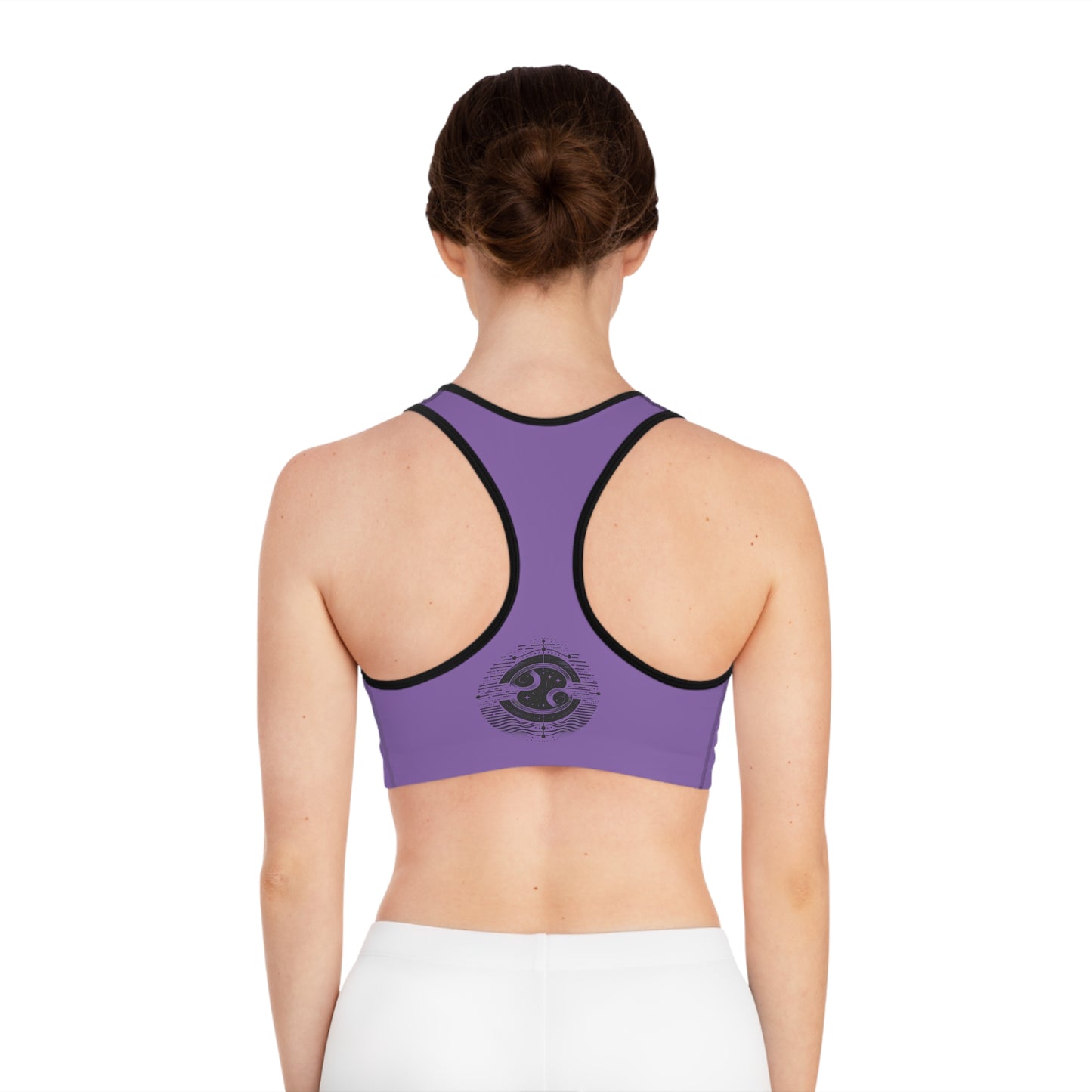 Mystical Boho Yoga Bra, Tribal Workout Sports Bra, Cute Fitness Crop Top, Gym Athletic Wear, Bohemian Exercise Top