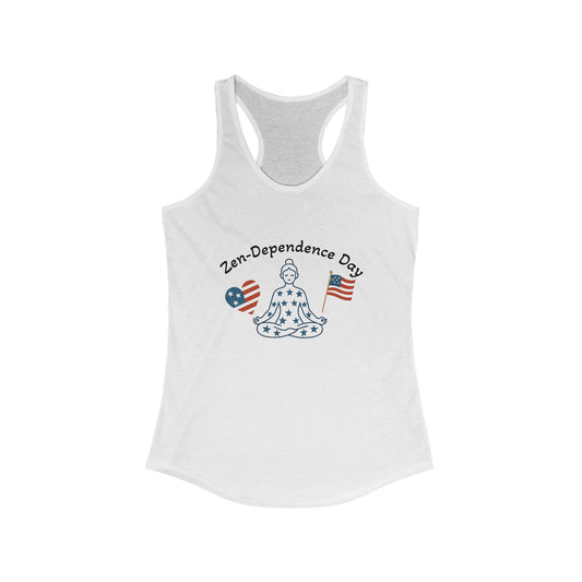 Zen-Dependence Day Racerback Tank - Perfect for Yoga & Summer

