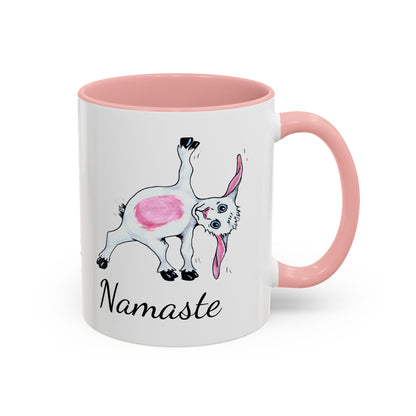 Accent Coffee Mug (11, 15oz), Yoga goat mug, goat yoga mug, funny mug, gift for mom, gift for her, yoga gift mug