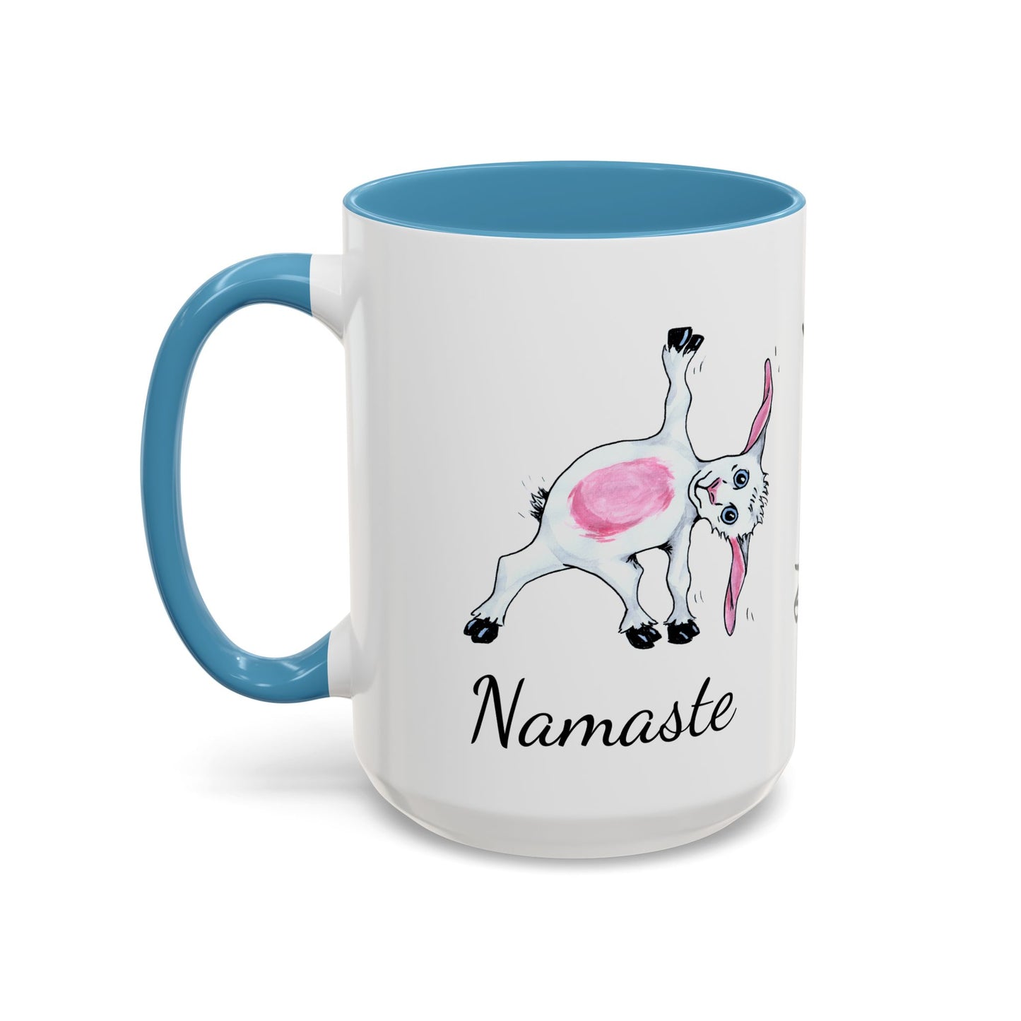 Accent Coffee Mug (11, 15oz), Yoga goat mug, goat yoga mug, funny mug, gift for mom, gift for her, yoga gift mug