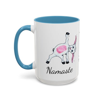 Accent Coffee Mug (11, 15oz), Yoga goat mug, goat yoga mug, funny mug, gift for mom, gift for her, yoga gift mug