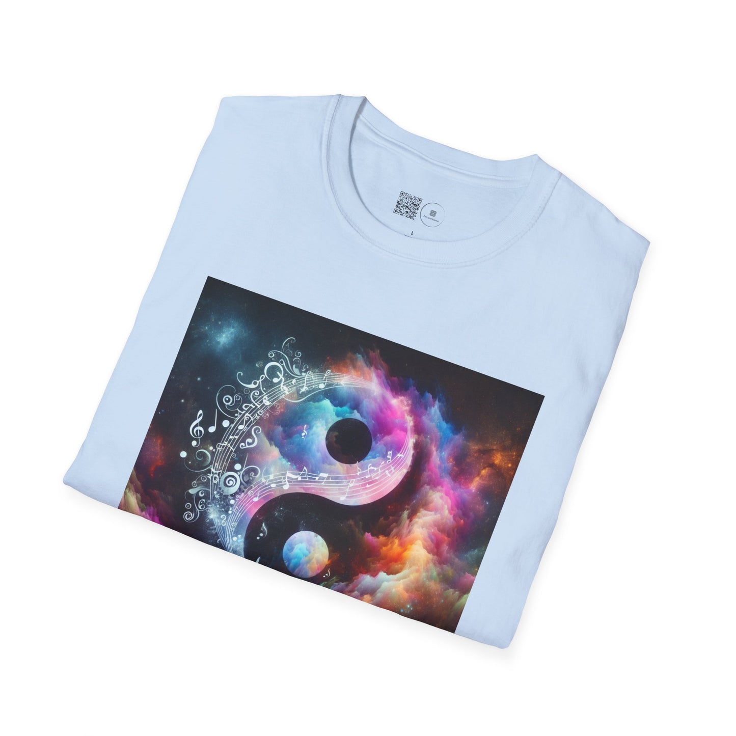 Cosmic Yin Yang T-Shirt - Vibrant Unisex Tee, Spiritual Gift, Music lover Gift, Astrology Fashion, Retro Style Shirt, Trendy Tee