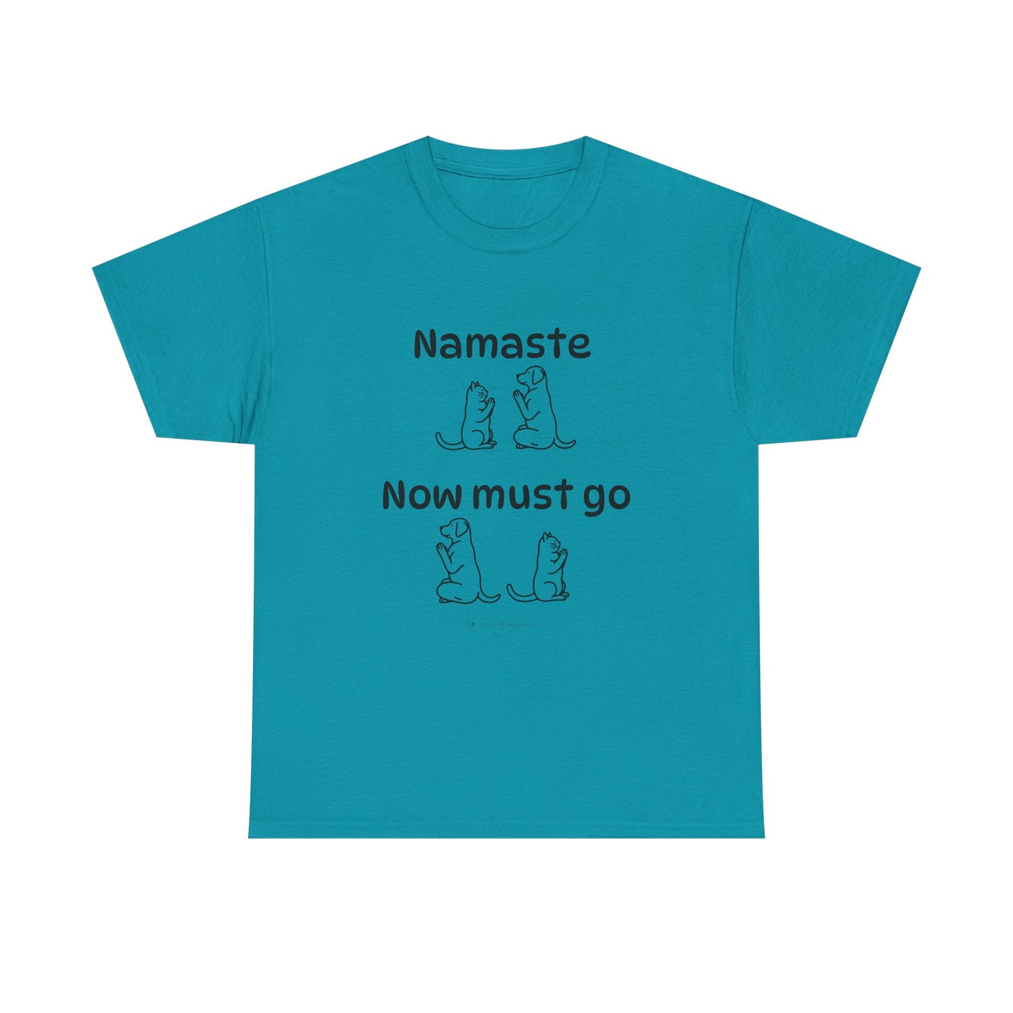 Namaste Pilates Meditation Cat and Dog Zen T Shirt | Namaste Now Must Go Animal Yoga Lover Unisex Heavy Cotton Pet T Shirt for Gift