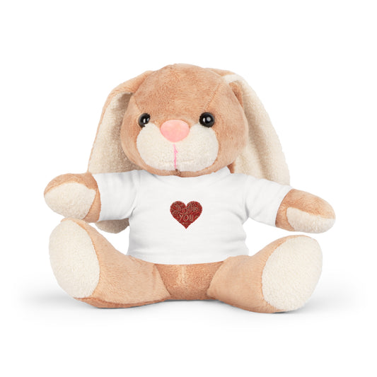 Love You Plush Teddy Bear, Cute Gift Valentines Day, Cute Teddy gift for Her, Valentines Day Gift, Cuddle Buddy