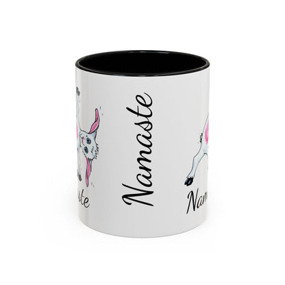 Accent Coffee Mug (11, 15oz), Yoga goat mug, goat yoga mug, funny mug, gift for mom, gift for her, yoga gift mug