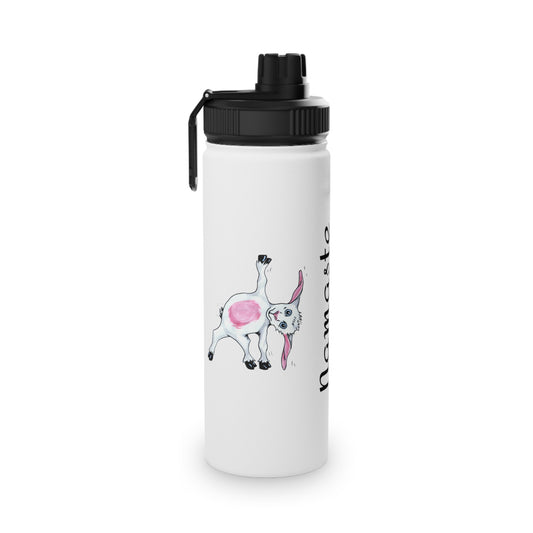 Stainless Steel Water Bottle, Sports Lid,Yoga goat water bottle, goat yoga water bottle, funny water bottle, gift for mom, gift for her