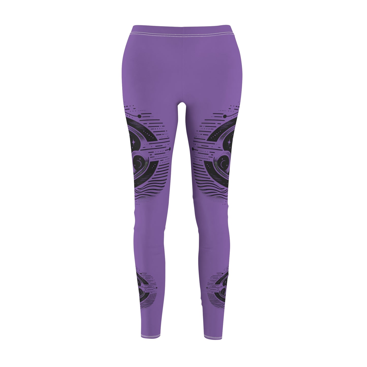 Mystical Boho Purple Leggings, Yoga Pants, Trendy Activewear, Casual Lounge Wear, Gift for her, Festival Outfit