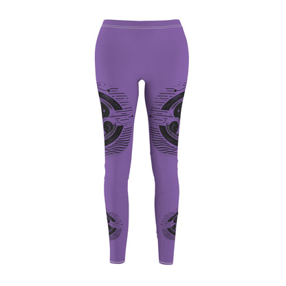 Mystical Boho Purple Leggings, Yoga Pants, Trendy Activewear, Casual Lounge Wear, Gift for her, Festival Outfit