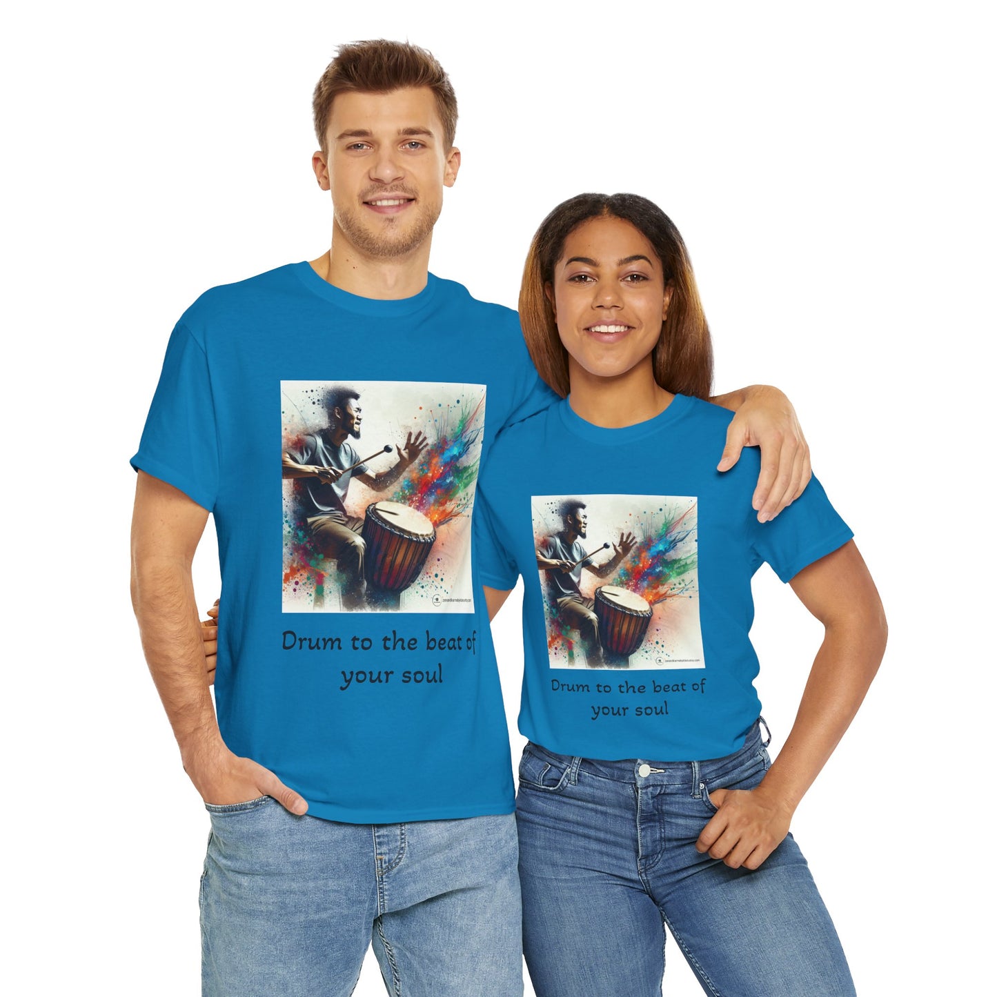 Artistic Drummer Unisex Heavy Cotton Tee -Gift for Musicians, Concert T-Shirt, Art Lovers, Gifts, Festivals, Summer Vibes, gift for him