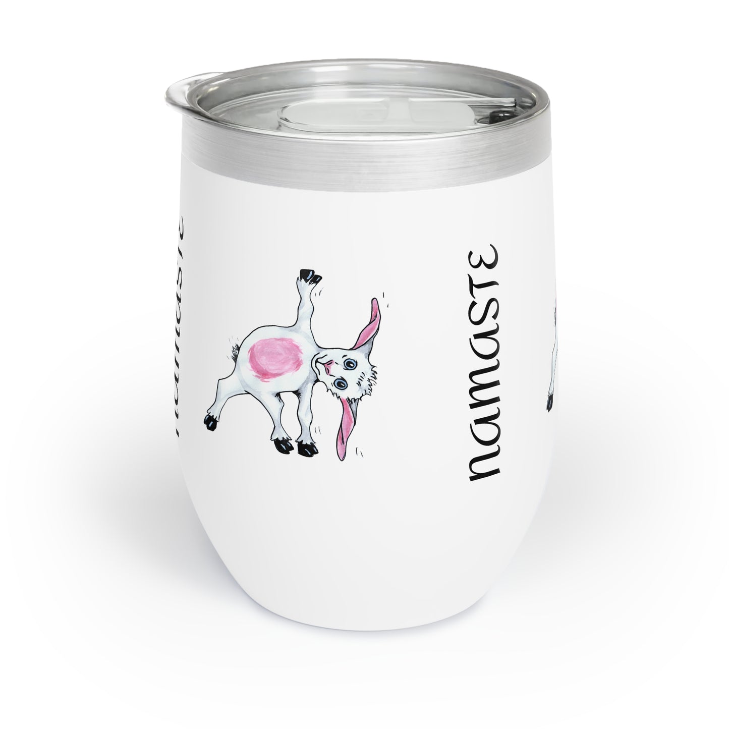 Chill Wine Tumbler,Yoga goat tumbler, goat yoga tumbler, funny tumbler, gift for mom, gift for her, yoga gift tumbler