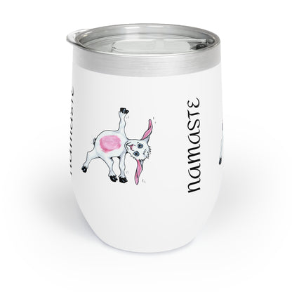 Chill Wine Tumbler,Yoga goat tumbler, goat yoga tumbler, funny tumbler, gift for mom, gift for her, yoga gift tumbler