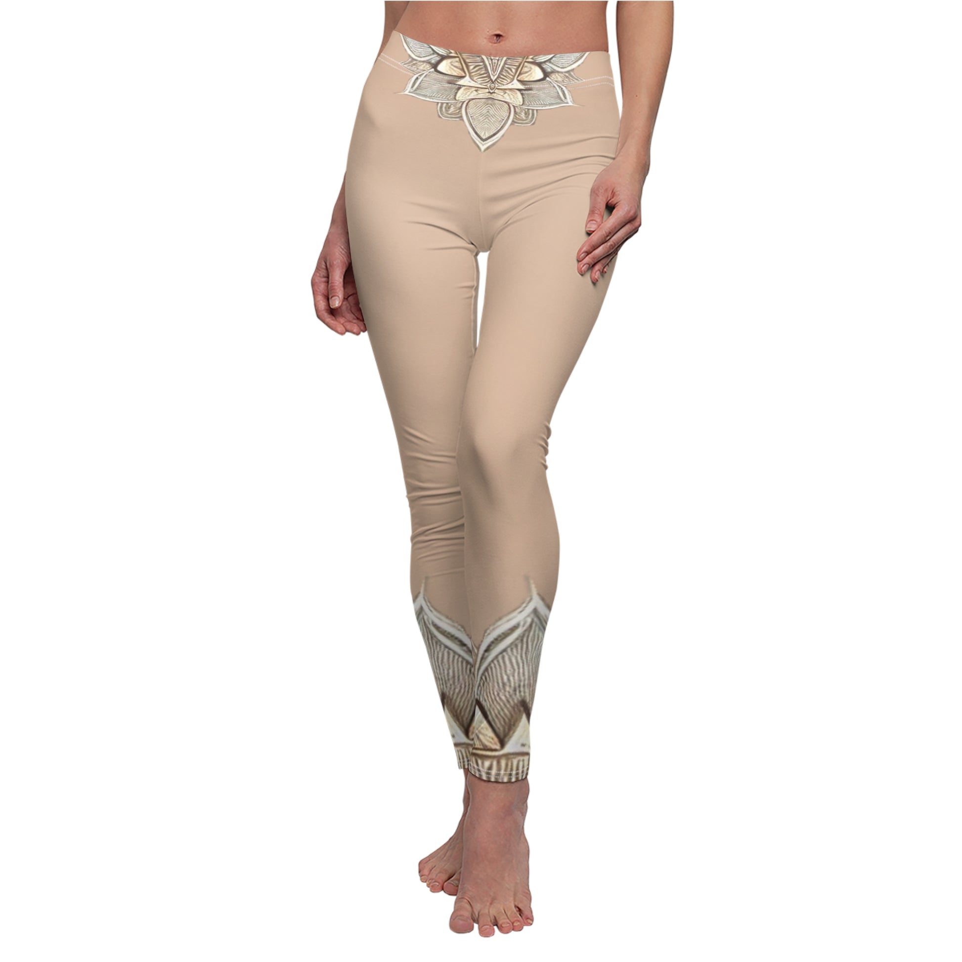 Bohemian Lotus Print Leggings - Stylish & Comfortable Yoga Pants

