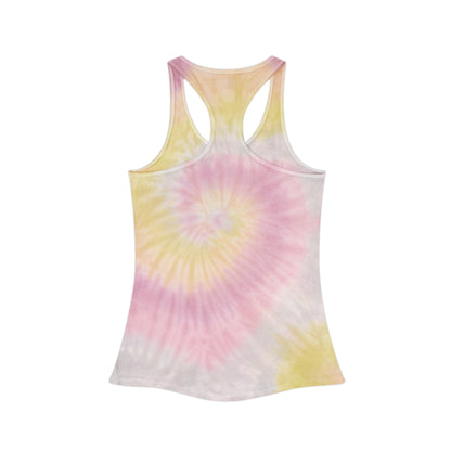 Bohemian Tie Dye Racerback Tank Top, Yoga Top, Spiritual Gifts, Summer Fashion, Festival Wear, Casual Wear, 'Ommm... Merica' Tee