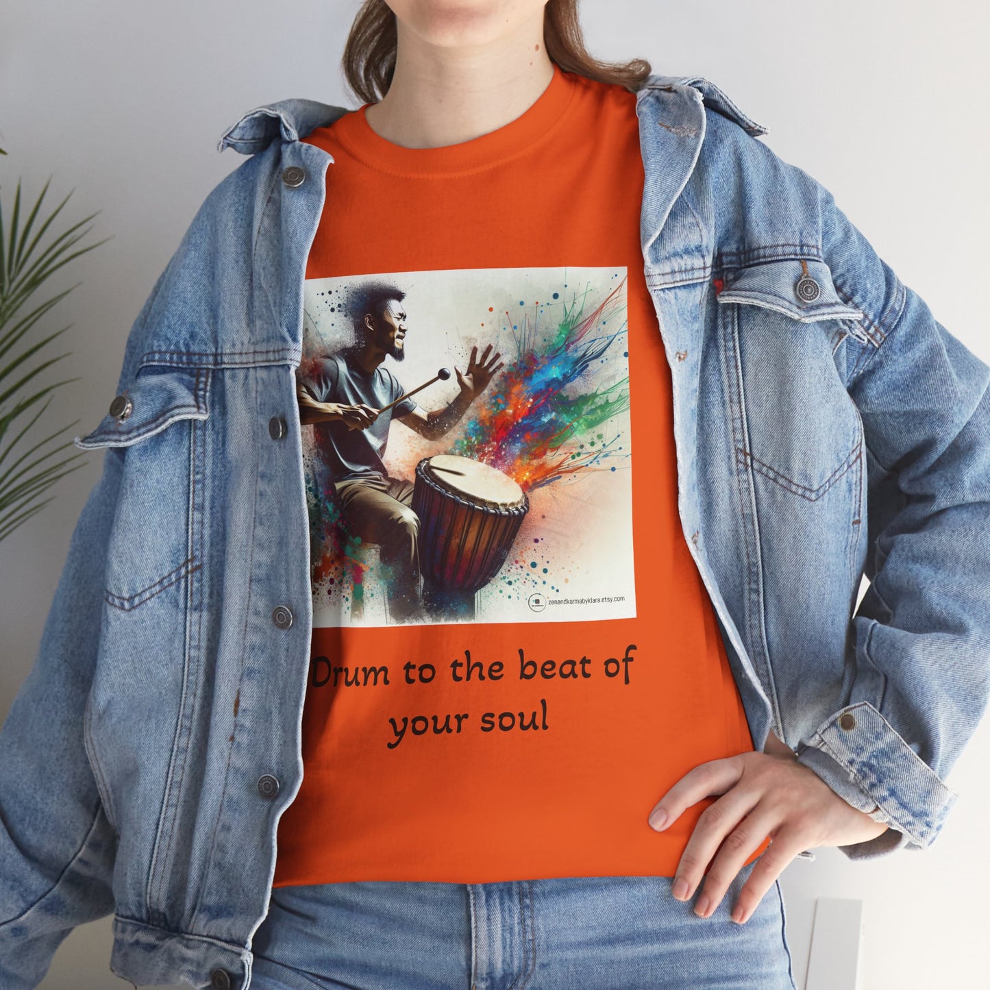 Artistic Drummer Unisex Heavy Cotton Tee -Gift for Musicians, Concert T-Shirt, Art Lovers, Gifts, Festivals, Summer Vibes, gift for him