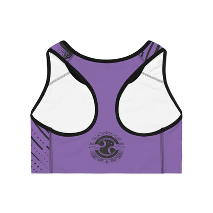 Mystical Boho Yoga Bra, Tribal Workout Sports Bra, Cute Fitness Crop Top, Gym Athletic Wear, Bohemian Exercise Top