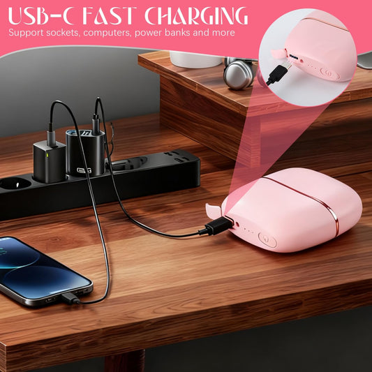 GlamGo™ Cordless Mini Hair Straightener Brush – Style Anywhere in 30 Seconds