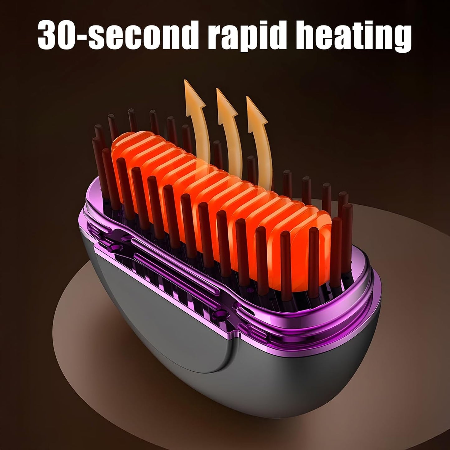 GlamGo™ Cordless Mini Hair Straightener Brush – Style Anywhere in 30 Seconds