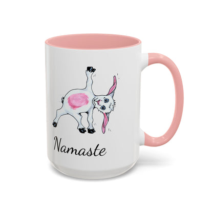 Accent Coffee Mug (11, 15oz), Yoga goat mug, goat yoga mug, funny mug, gift for mom, gift for her, yoga gift mug